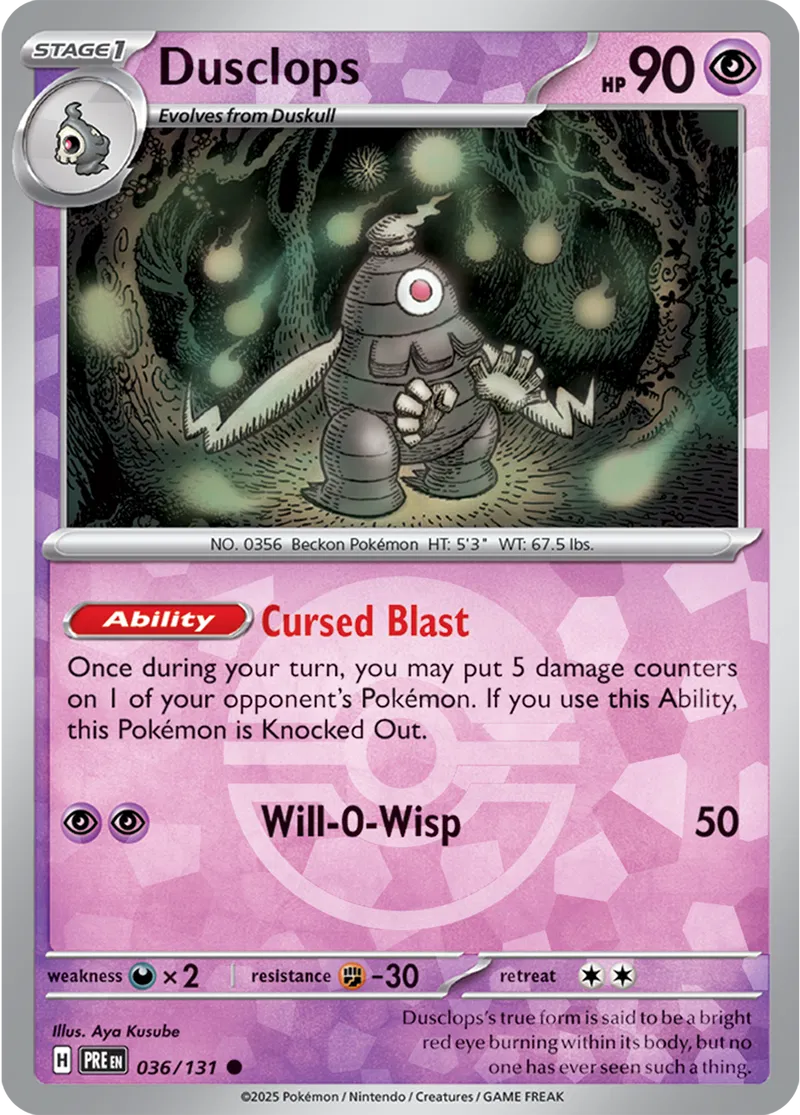 Dusclops Poke ball Holo